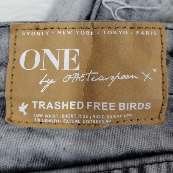 One Teaspoon Melrose Trashed Free Bird Skinny Jean - Picture 5 of 7
